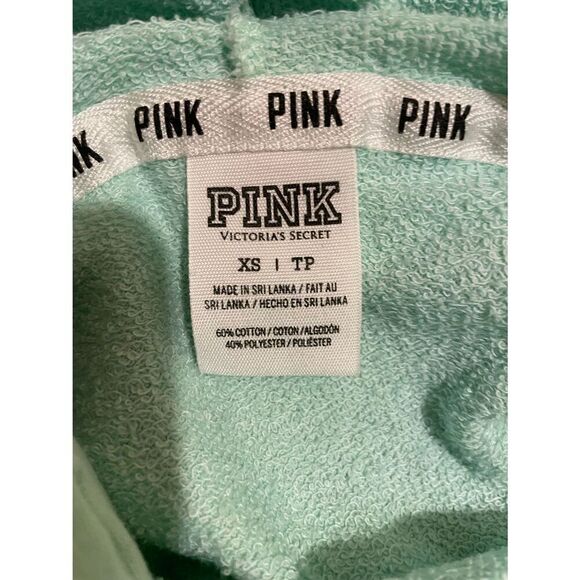 Victoria’s Secret PINK Light Green Hoodie XS-NWOT - Picture 4 of 10